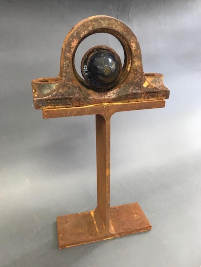 Galaxian Signal 18x9x4 rusted steel and light